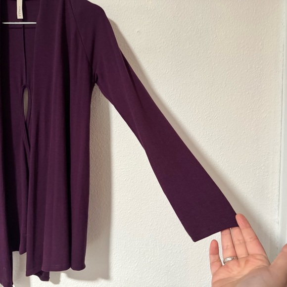 Gilli Minimalist Cross Back Open Front Cardigan Jacket Sweater Sz Medium - Picture 6 of 10